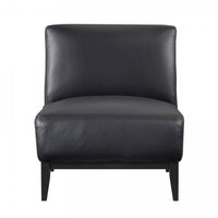Murdock Accent Chair Black Leather 
