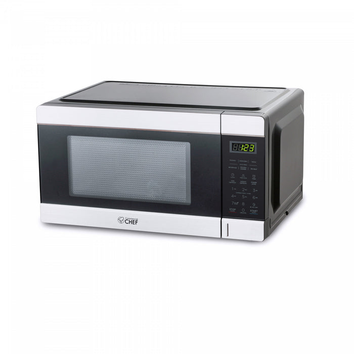CHM Series Commercial Chef 1.1 Cu. Ft. Countertop Microwave Oven, CHCM11100SSB Countertop Microwave Larger 1cuft