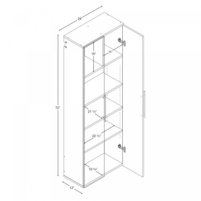 Hangups 4-shelf Garage Storage Cabinet - Light Gray