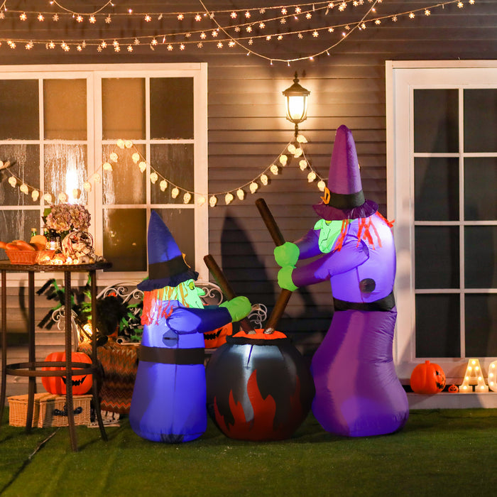 Homcom 6ft 2 Witch Inflatable Halloween Decoration