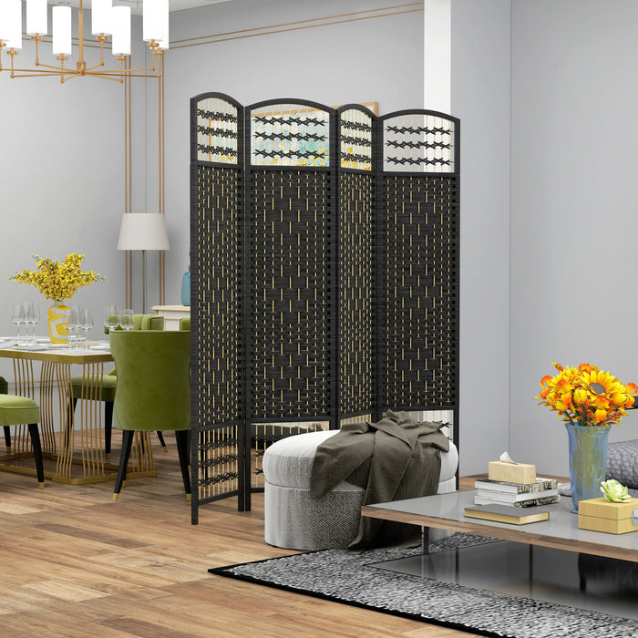 Homcom Folding Room Divider 5.6 Ft Privacy Screen Panel