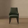 Beever Modern Chenille Wood Armchair in Forest Green | Fauteuil moderne Beever en bois avec revetement chenille vert foret