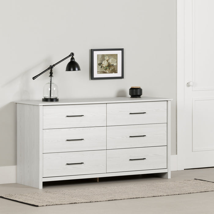 Fernley 6-Drawer Dresser - White Pine
