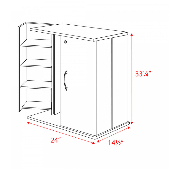 Locking Media Storage Cabinet - Black