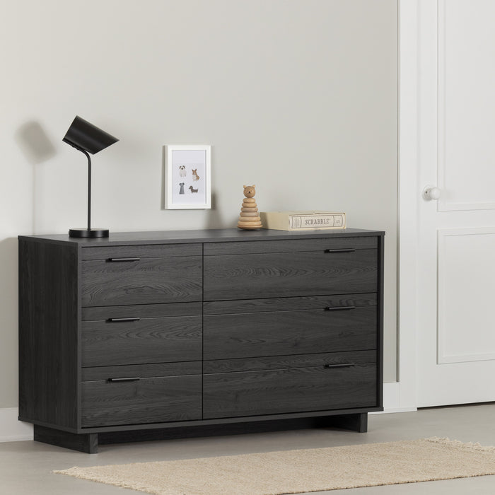 Fynn 6-Drawer Dresser Gray Oak - South Shore