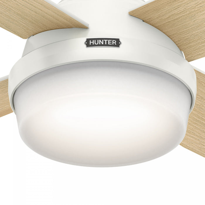 Dempsey Ceiling Fan with Light Fixture - White