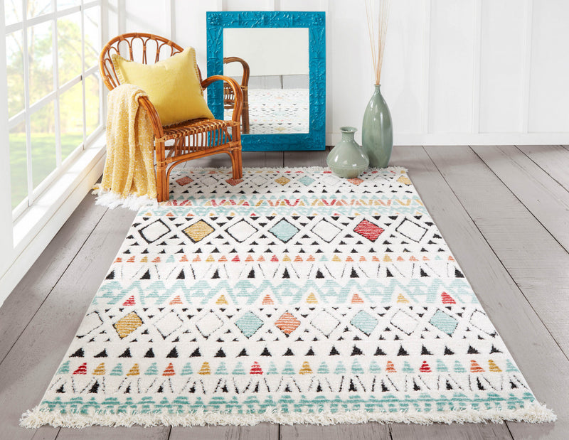 Kaia Contemporary 9'10\" x Area Rug in Multi Indoor Area Rug