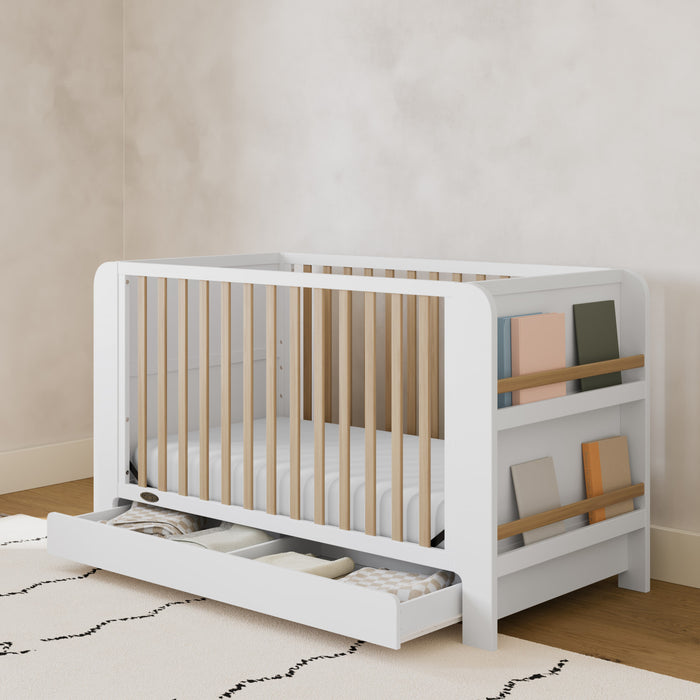 Graco Read with Me Convertible Crib with Drawer - White/Driftwood