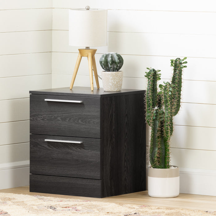 Step One Essential 2-drawer Nightstand - Gray Oak 
