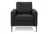 Upholstered Accent Chair, 32" Wide, Black Fabric, Black Metal Legs, Modern Accent Chair | Chaise D'Appoint Rembourre , 34"L, Tissu Noir, Pieds En Metal Noir, Moderne