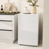 HOMCOM 4.5 Cu Ft Mini Fridge with Freezer, Wheels, Refrigerator, White