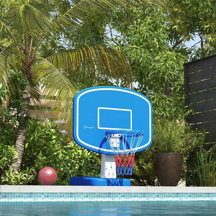 Soozier 2-in-1 Pool Basketball & Volleyball Game Set With Fillable Base