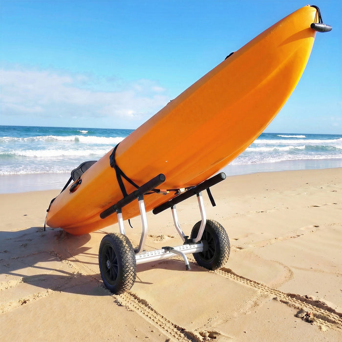 Soozier Kayak Cart with Adjustable Width and Large Wheels, Black