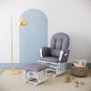 Storkcraft Hoop Glider and Ottoman - White/Gray Swirl Chair