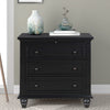 U_Style 27.6 Inch Painted Nightstand with Pull-Out Tray and 3 Drawers, Black | U_Style Table de Nuit Peinte 27.6 po avec Tiroir Coulissant et 3 Tiroirs, Noir