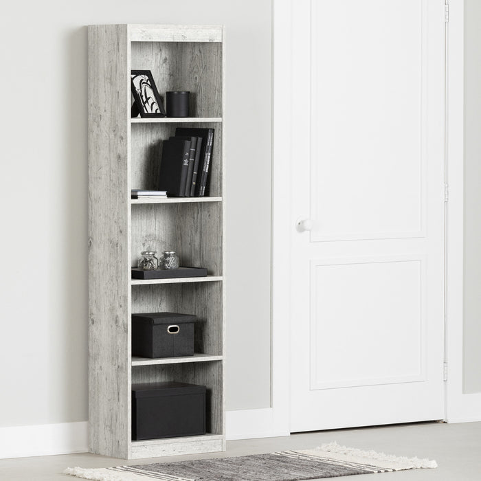 Axess 5-Shelf Narrow Bookcase - Seaside Pine