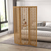 HOMCOM 3 Panel Room Divider, 5.6ft Tall Folding Privacy Screen, Light Brown