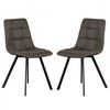 Foster Grey Microfiber Upholstered Dining Chair (Set of 2) | Chaise de salle a manger Foster rembourree en microfibre grise (ens. de 2)
