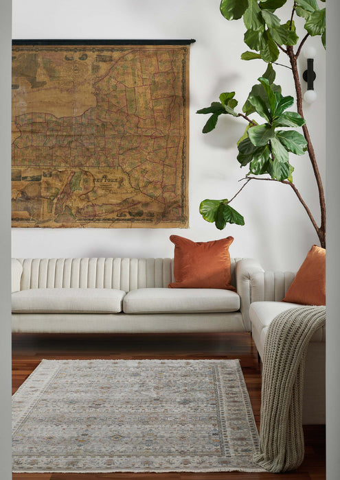 Zaina Traditional 9'0\" x 12'0\" Area Rug in Grey Indoor Area Rug