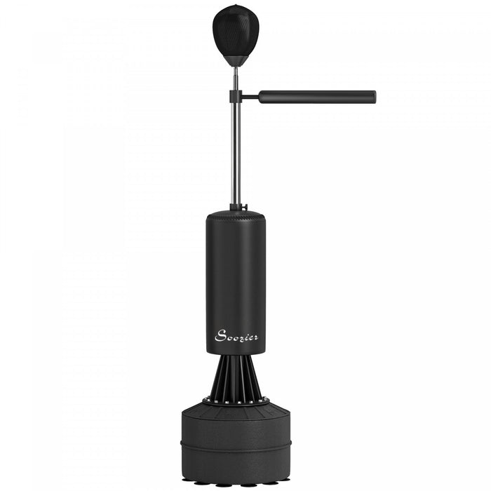 Soozier Freestanding Boxing Punch Bag Stand with Speed Ball, Black