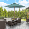 Outsunny ⌀9' x 8' H Patio Umbrella, Market Umbrella w/Hardwood Frame Green