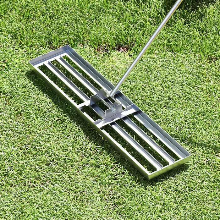 Costway Lawn Leveling Rake 42\" X 10\" Heavy Duty Level Lawn Tool For Garden Backyard/lawn Silver