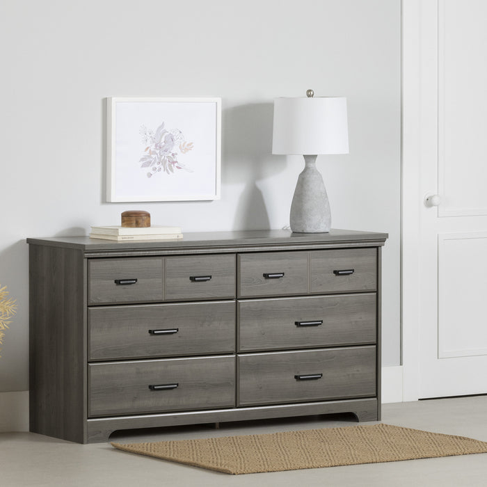 Versa 6-drawer Dresser - Gray Maple 