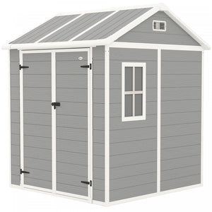Outsunny 6' X 6' Outdoor Storage Shed, Resin Shed With Floor, Window