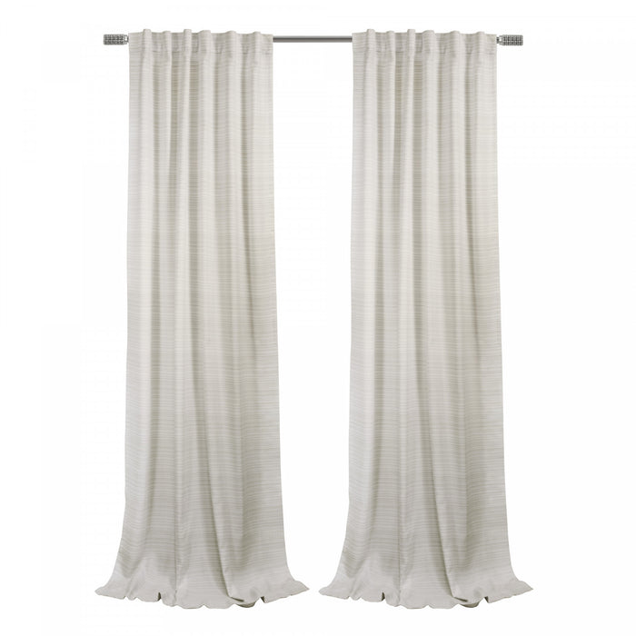 Habitat Austin Linen Light Filtering Dual Header Curtain Panel - 52 x 95