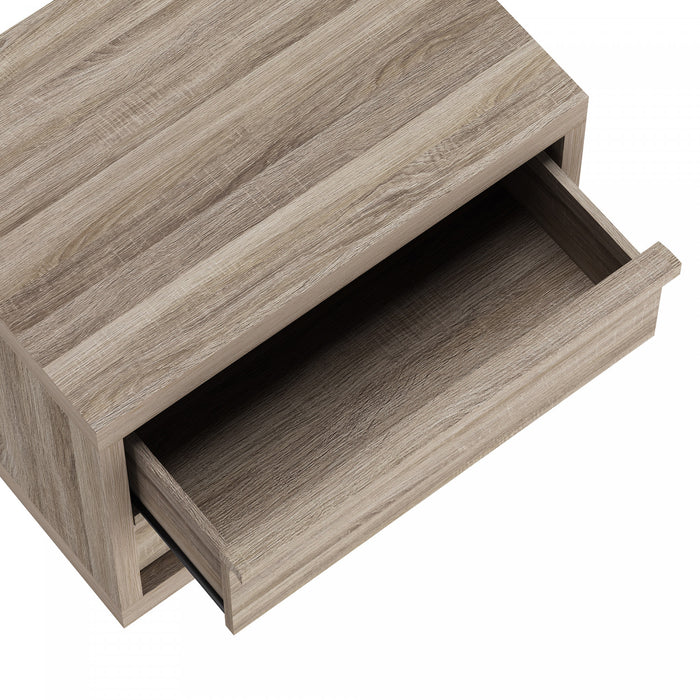 Navis Contemporary 26\" Nightstand in Natural Oak (2-Drawer)
