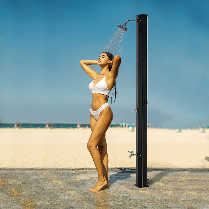 Outsunny 7ft Outdoor Solar Heated Shower For Backyard Pool