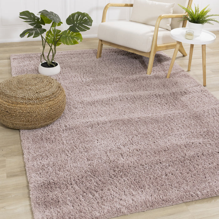 Taylor Pink Comfort Shag Rug, 6'7\" x 9'6\" Indoor Area Rug