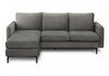 Upholstered Chaise Lounge Sofa Lounger, 85" Wide, Grey Fabric, Black Metal Legs Sofa | Sofa Chaise Longue Rembourre, 85" De Large, Tissu Gris, Pieds En Metal Noir
