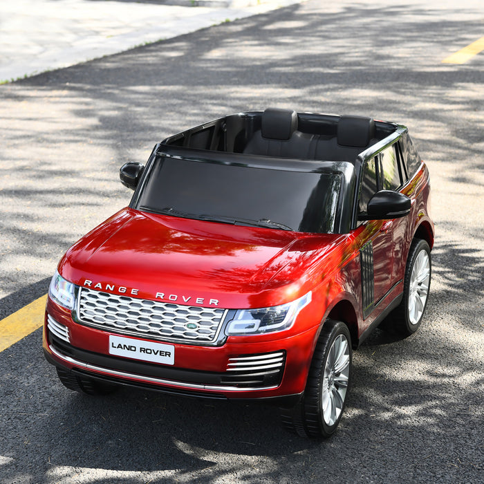Costway 2*12v 2-seater Licensed Land Rover Kids Ride On Car 4wd W/ Remote Surface Painting Red