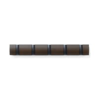Umbra 5 Flip Wall-Mounted Hooks - Black and Walnut