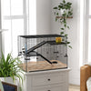 Pawhut Hamster Cage, Gerbil Cage With Glass Basin, Ramps, Platforms, Hut, Exercise Wheel, For Syrian|Pawhut Cage A Hamster, Cage A Gerbilles Avec Bassin En Verre, Rampes, Plates-formes, Cabane, Roue D'