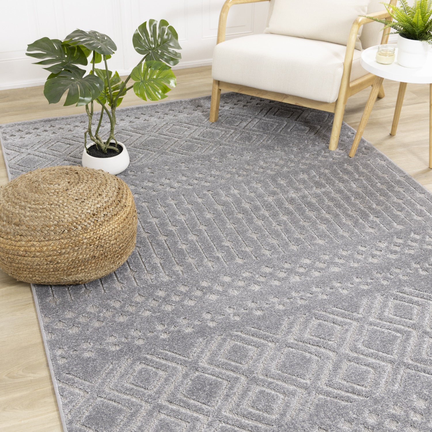Multiple Textured Rug Oslo Modern Textured Area Rug - 5'3