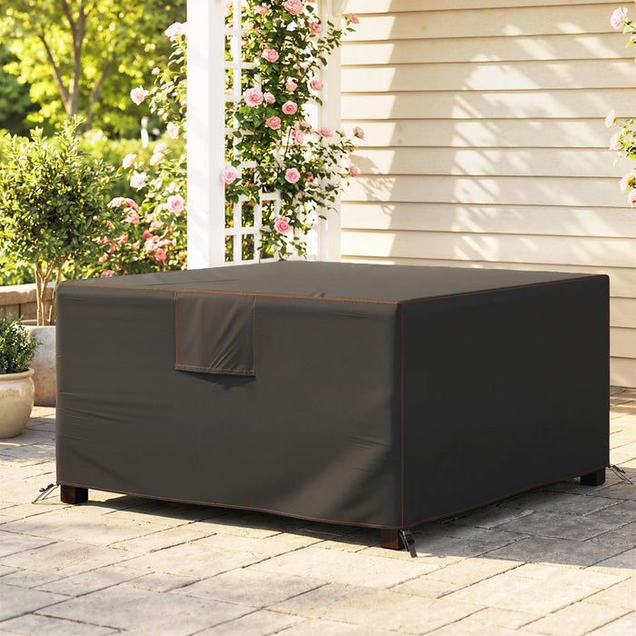 Outsunny Patio Furniture Cover Waterproof, 55.1\" x 55.1\" x 28.1\", Black