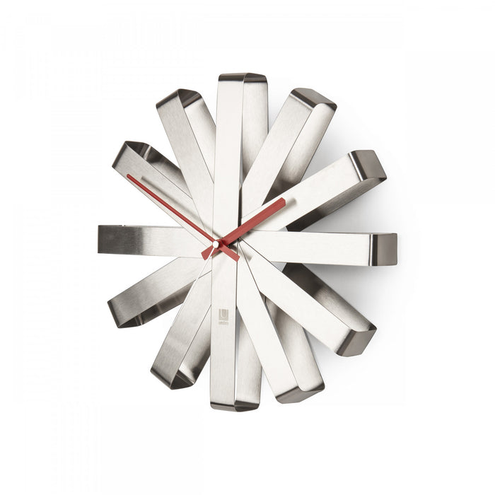Umbra Modern Steel Ribbon Wall Clock