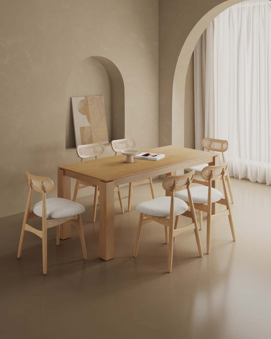 Colbert and Rockaway Modern Industry Chic 7-Piece Dining Set in Natural