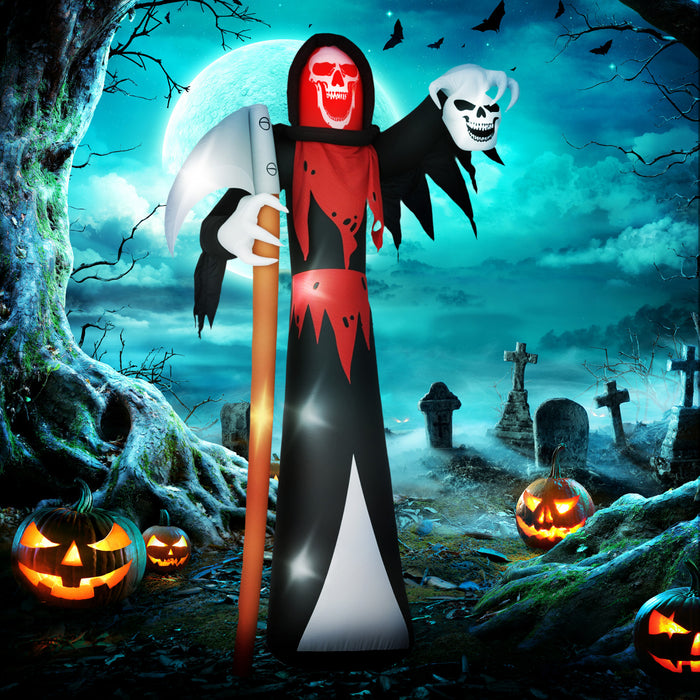 Outsunny 12 Ft Halloween Inflatable Grim Reaper, Blow Up Outdoor Decoration