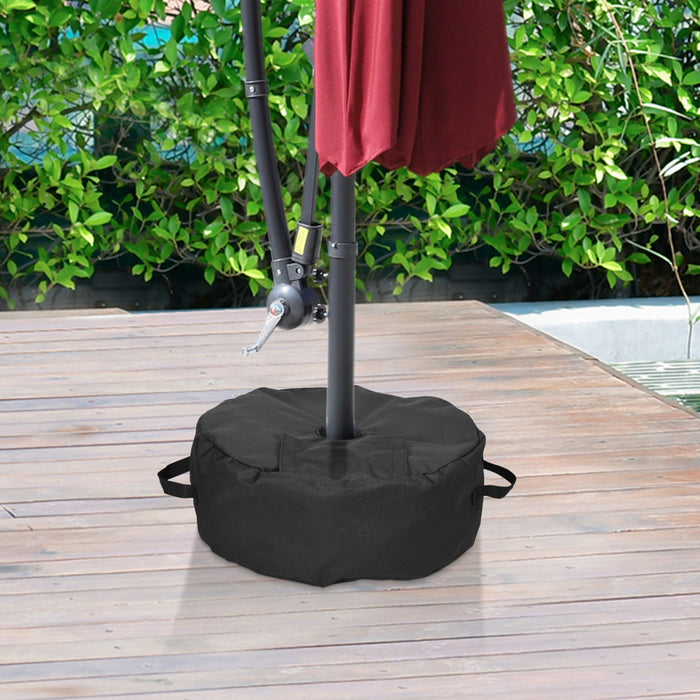 Outsunny Patio Umbrella Base Weight 19\" Round Garden Parasol Weight Base