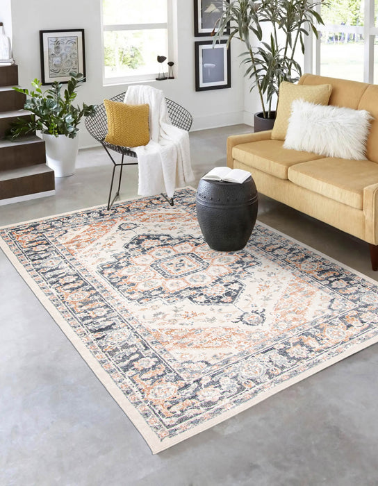 Heriza Ivory Area Rug - 5'0\" X 8'0\"   