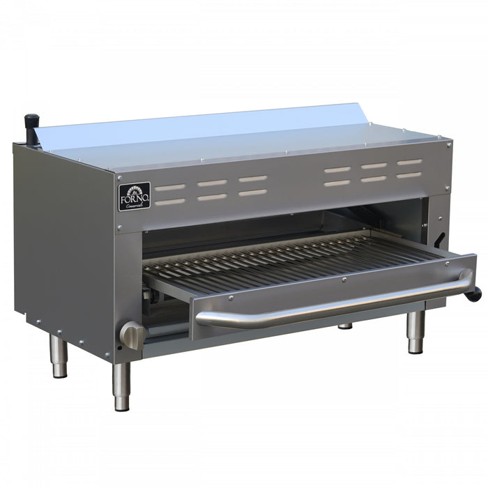 FORNO Commerciale Gas Salamander, 35 000 BTU, Infrared Broiler, Adjustable Rack, LP convertible - FCMGS0114-36