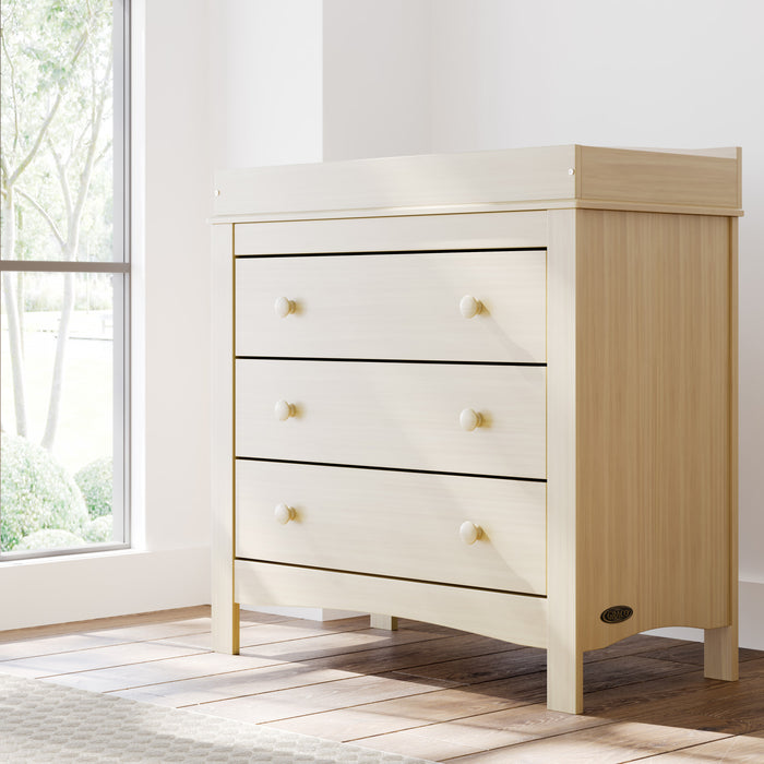 Graco Noah 3 Drawer Chest with Changing Topper - Driftwood