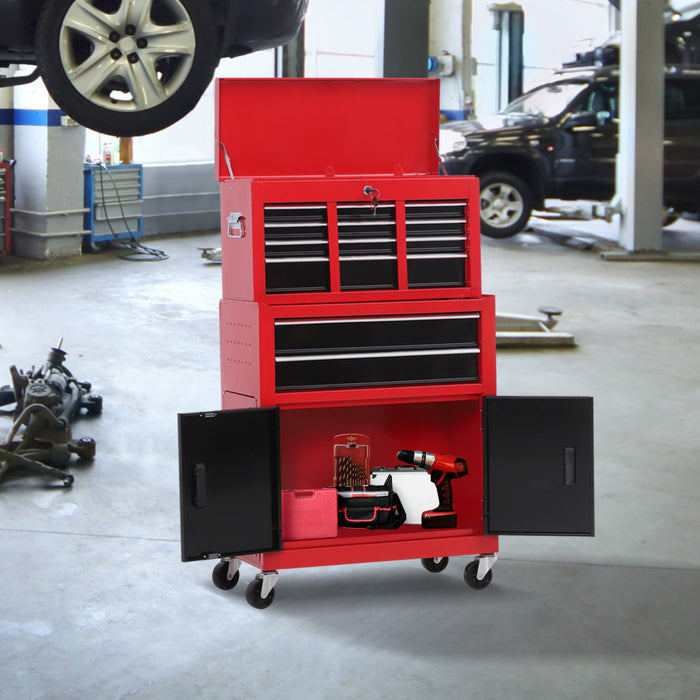 Homcom 6-drawer Detachable Tool Chest With Wheels