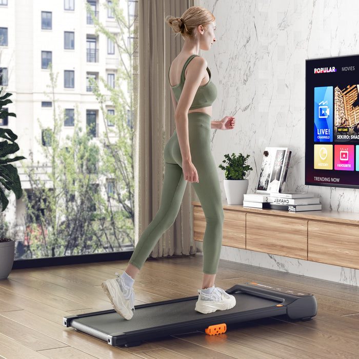 Costway Walking Pad 2 In 1 Under Desk Treadmill For Home With Watch Remote Control & Led Display