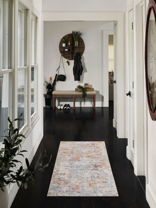 Camellia Traditional 2'6\" x Runner Rug in Multi Indoor Area Rug