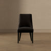 Beever Modern Chenille Wood Dining Chair in Black - Set of 2 | Chaise de salle a manger moderne Beever en bois et chenille noire - Lot de 2