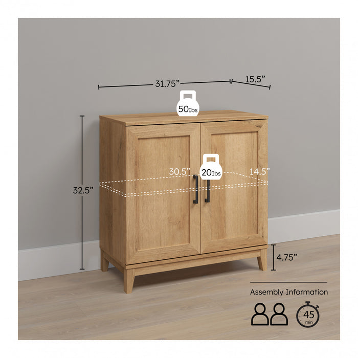 Modulr 1 Adjustable Shelf Accent Cabinet - Natural Oak